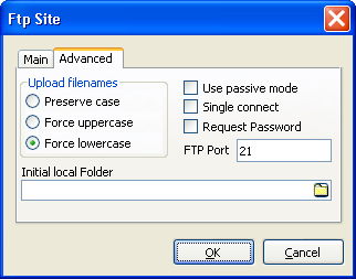 Connection with Ftp, additional parameters