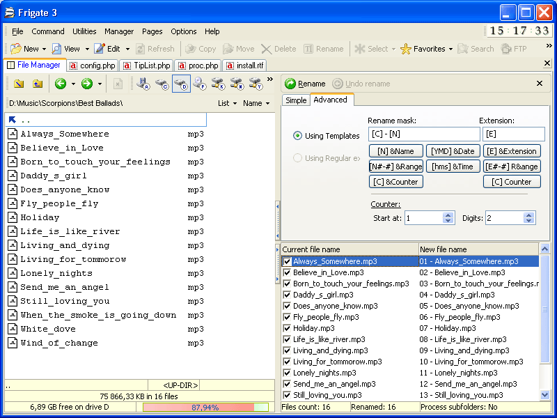 multiple file rename tool